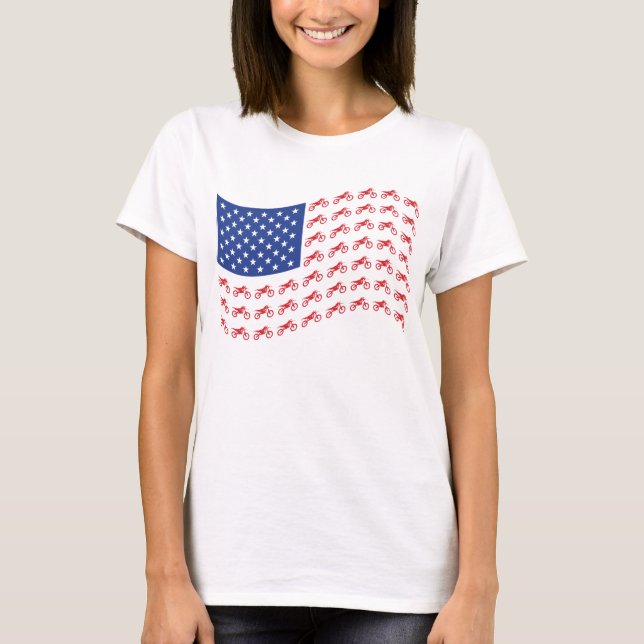 T-shirt mOTO-cROSS-fLAG-wAVE (Devant)