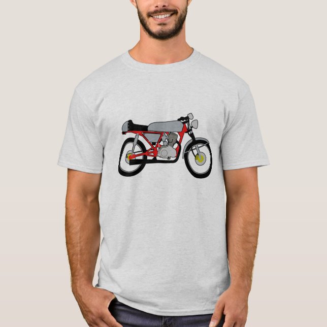 T-shirt Moto de coureur de café (Devant)