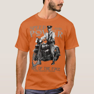 T-shirt Moto de la police vintage