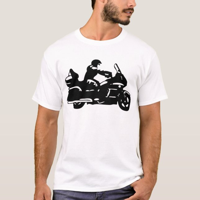 T-shirt moto de moto de motard goldwing (Devant)