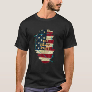 T-shirt Moto Drapeau Nevada Nv Us