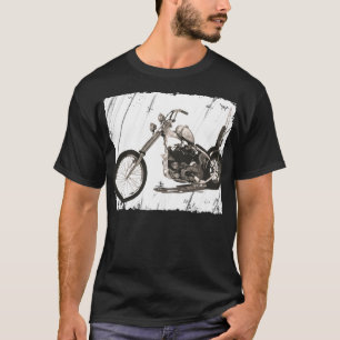 T-shirt Moto faite sur commande blanche de couperet