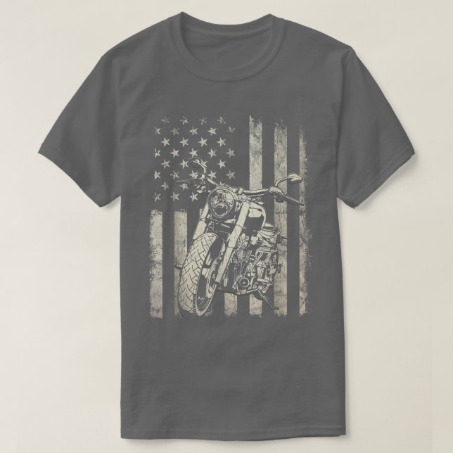 T-shirt Moto Hommes 4 juillet Garçons Moto Biker (Design devant)