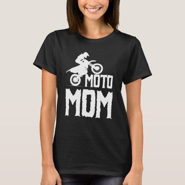 T-shirt Moto Maman Moto Motocross Dirt Bike Racing (Devant)