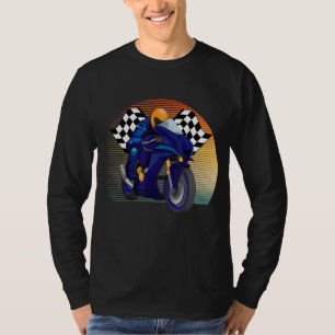 T-shirt Moto Moto GP Racing Fan S de style Vintage Rétro
