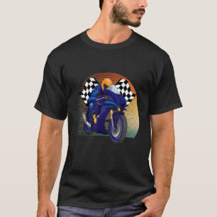 T-shirt Moto Moto GP Racing Fan S de style Vintage Rétro