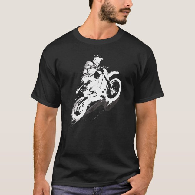 T-shirt Moto Motocross Dirt Vélo Rider Racing Moteurs (Devant)