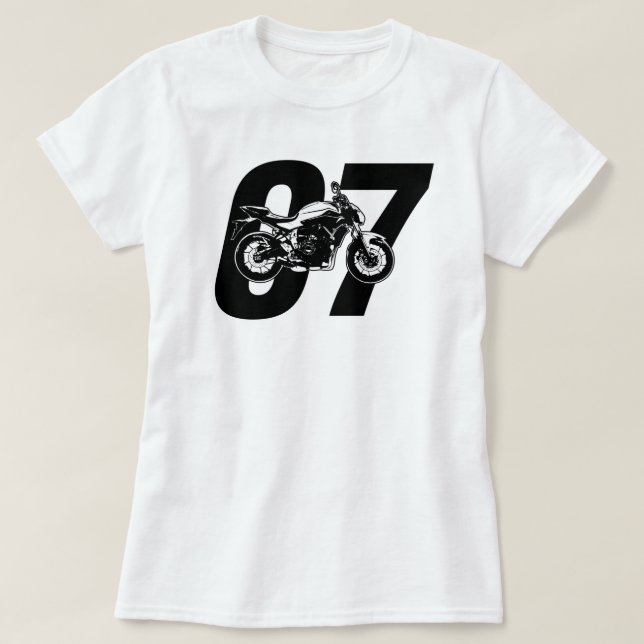 T-shirt Moto MT07 FZ07 de Yamaha MT-07 FZ-07 (Design devant)