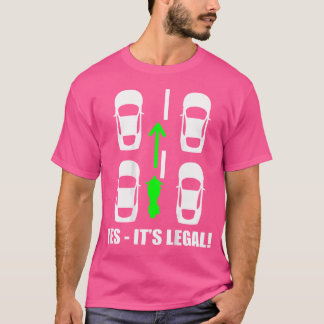 T-shirt Moto Oui C'Est Légal - Imprimé Sur Le Dos