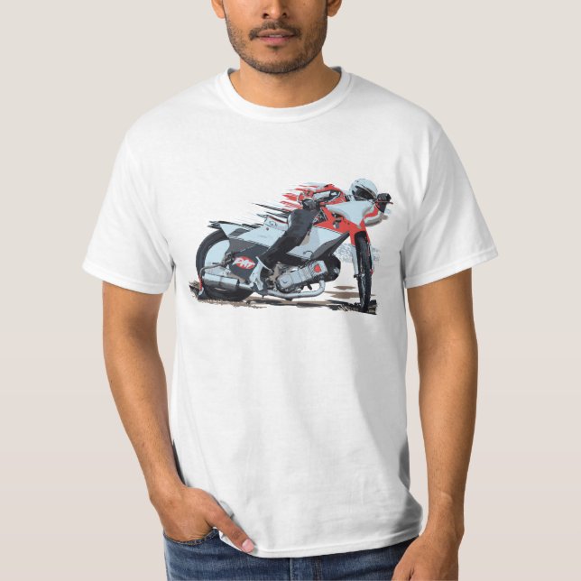 T-shirt Moto plate #5 de emballage de voie et de speed-way (Devant)