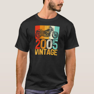 T-shirt Moto Retro 17 ans Vintage 2005 17th Bi