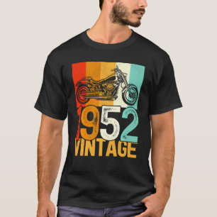 T-shirt Moto rétro 70 ans Vintage 1952 70th Bi