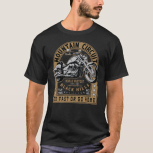 T-shirt Moto Retro Black Hills