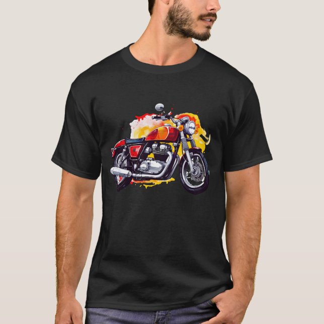 T-Shirt Moto Rétro Flamboyant (Devant)