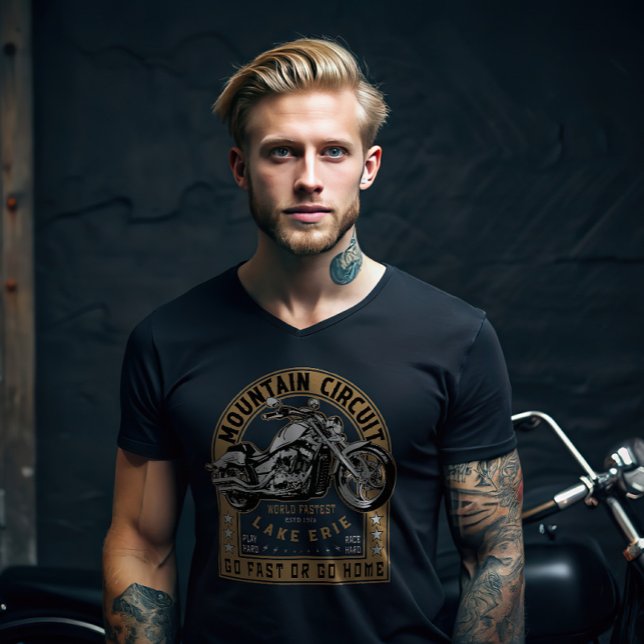 T-shirt Moto Retro Lake Erie (Créateur téléchargé)