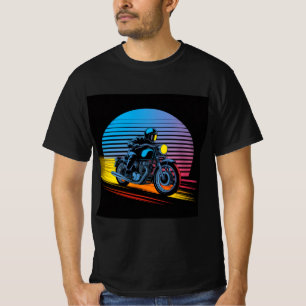 T-shirt Moto Rétro Néon — Café Racer Hommes