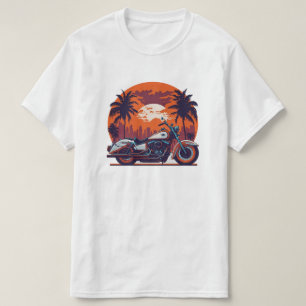 T-shirt Moto Retro vintage Sunset Classic Biker
