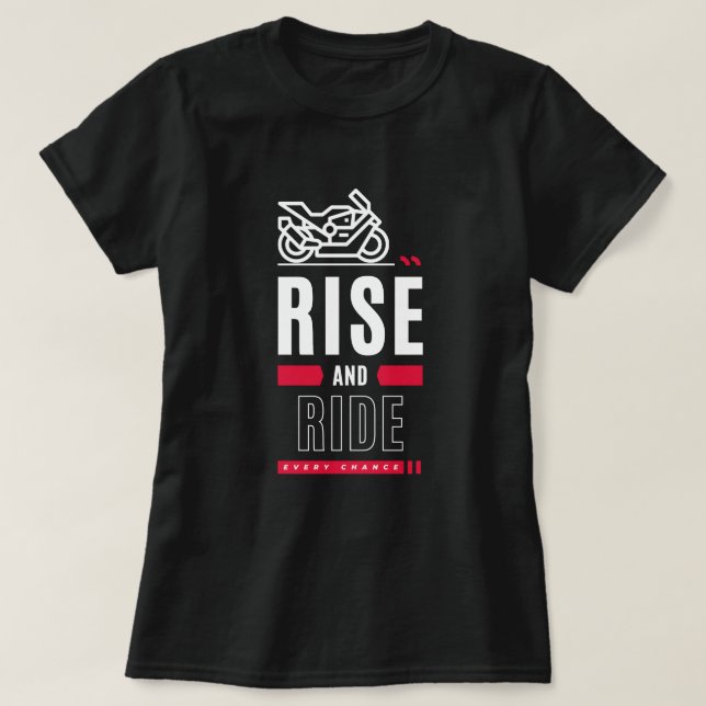 T-shirt moto Rise and Ride (Design devant)