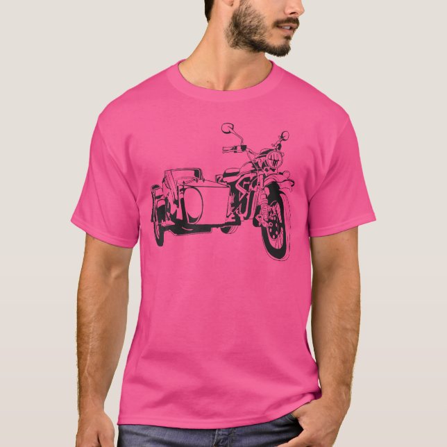 T-shirt Moto Sidecar 3 roues (Devant)
