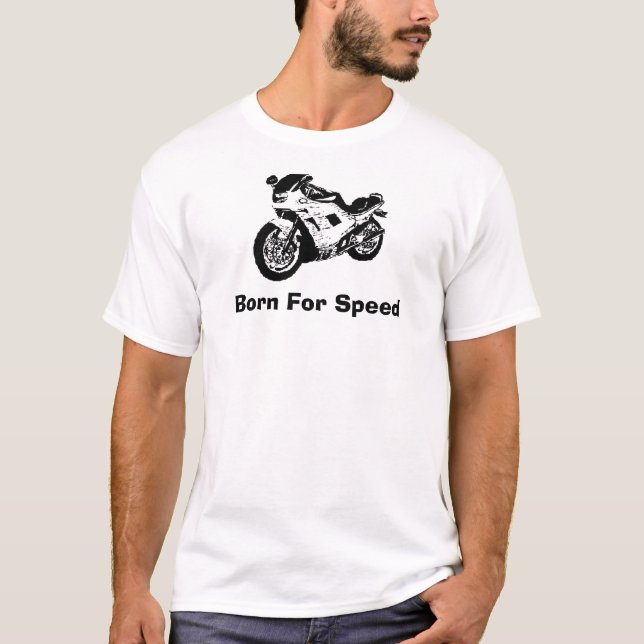 T-shirt moto, soutenue pour la vitesse (Devant)