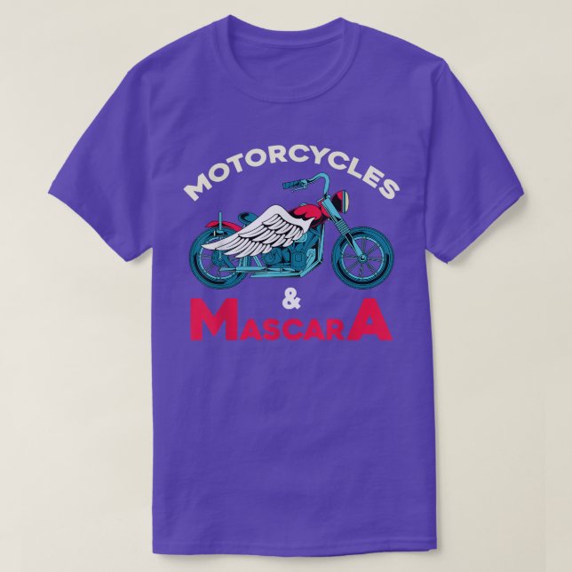 T-shirt Moto Vélo Mascara Moto Femmes Vélo Drôle (Design devant)
