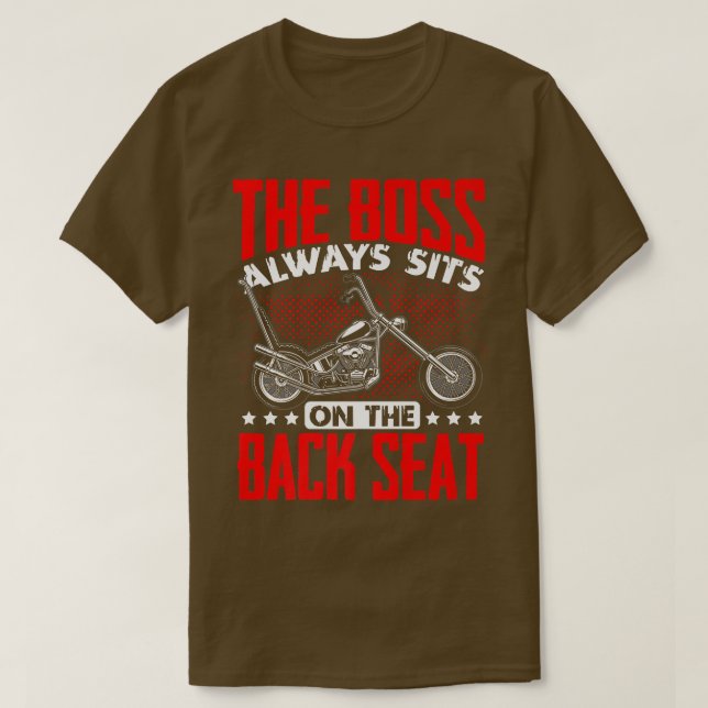 T-shirt Moto Vélo Rider Le Boss Se Trouve Toujours Sur Le (Design devant)