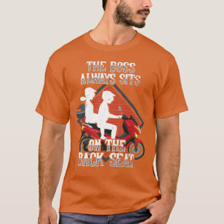 T-shirt Moto Vélo Rider Le Boss Se Trouve Toujours Sur Le