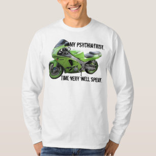 T-shirt Moto verte de Kawasaki Ninja ZX-6R, vélo de rue