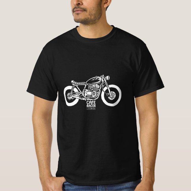 T-shirt Moto vintage Cafe racer (Devant)