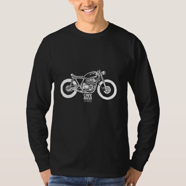 T-shirt Moto vintage Cafe racer (Devant)