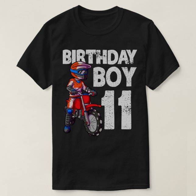 T-shirt Motocross 11e Anniversaire MX 11 Anniversaire Vélo (Design devant)