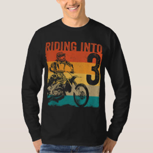 T-shirt Motocross 3 ans Dirt Bike 3e fête d'anniversaire