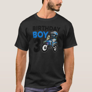 T-shirt Motocross 3e 3 ans Vélo de nuit Anniversaire