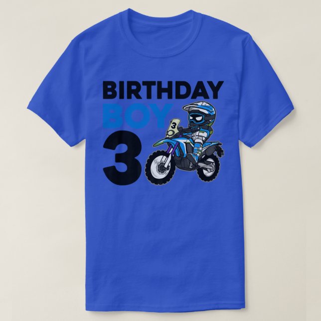 T-shirt Motocross 3e cadeau 3 ans Vélo Jour d'anniversaire (Design devant)