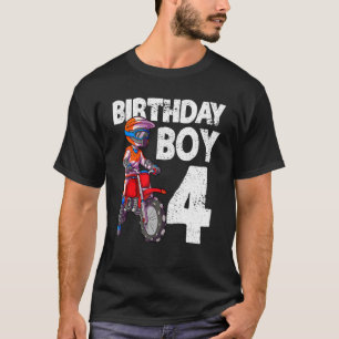 T-shirt Motocross 4Anniversaire Enfants Moins 4 Anniversai
