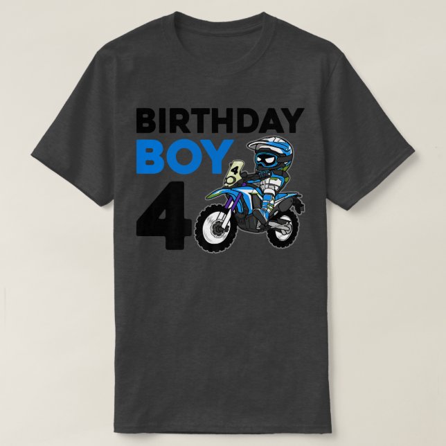 T-shirt Motocross 4e cadeau 4 ans Vélo de voyage Anniversa (Design devant)
