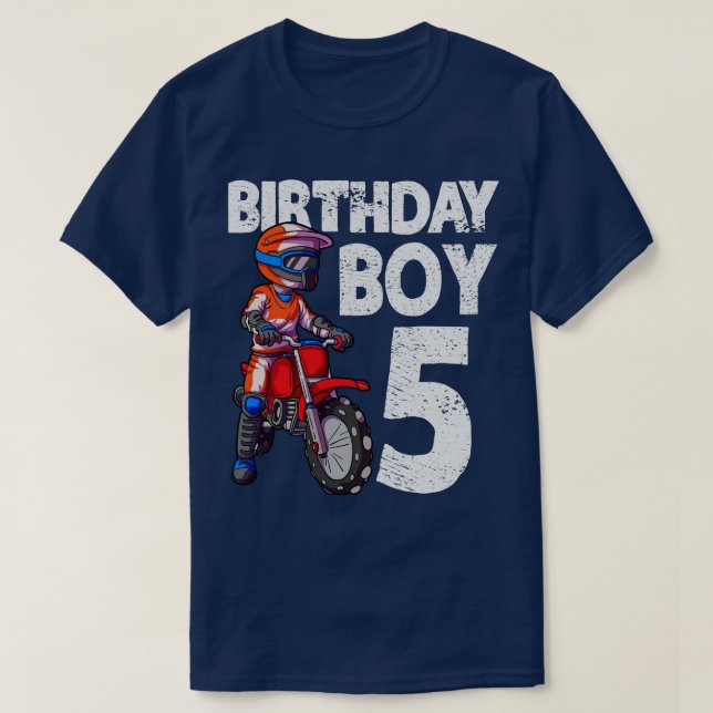 T-shirt Motocross 5Anniversaire Enfants MX 5Anniversaire V (Design devant)