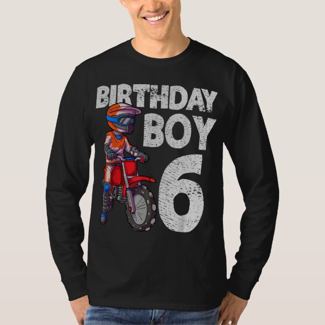 T-shirt Motocross 6Anniversaire Enfants MX 6 Anniversaire  (Devant)