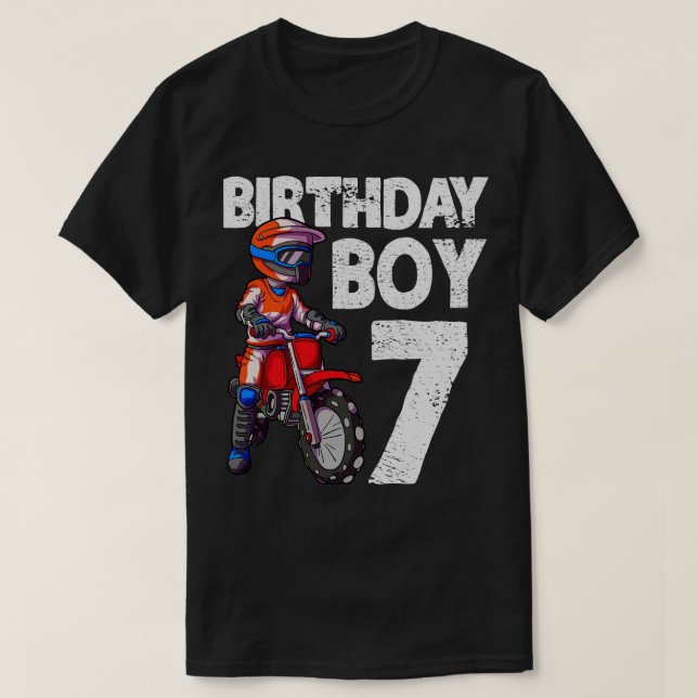 T-shirt Motocross 7Anniversaire Enfants MX 7 Anniversaire  (Design devant)