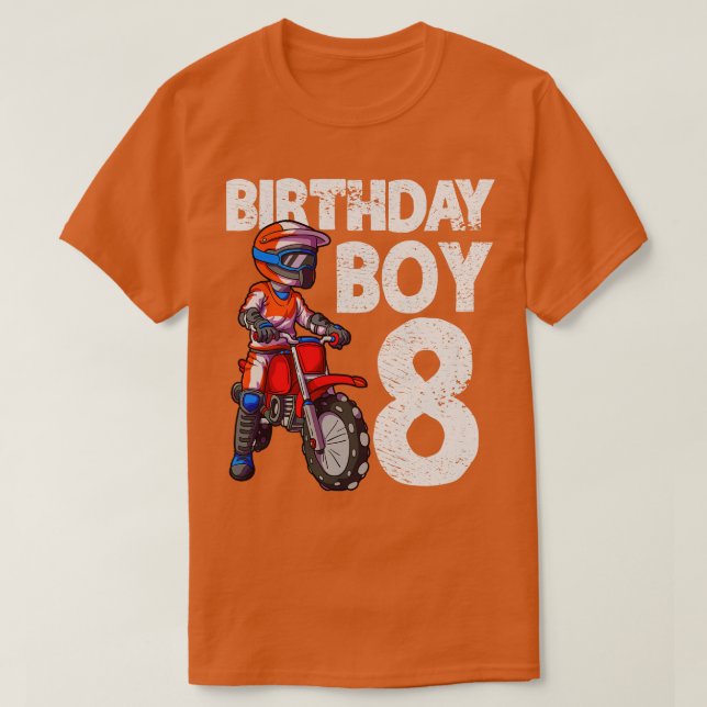 T-shirt Motocross 8Anniversaire Enfants MX 8Anniversaire V (Design devant)