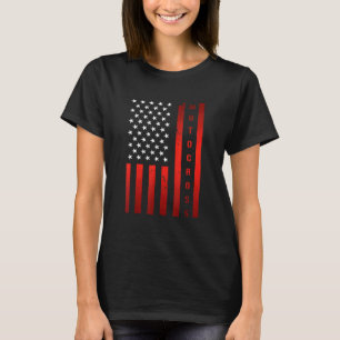 T-shirt Motocross American Flag Dirt Track Racing