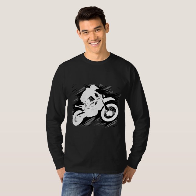 T-shirt Motocross Competitive Sport Motorcycle Racing (Devant entier)