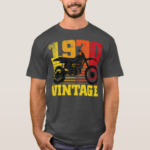 T-shirt Motocross Dirt Bike 1970 vintage 50e anniversaire
