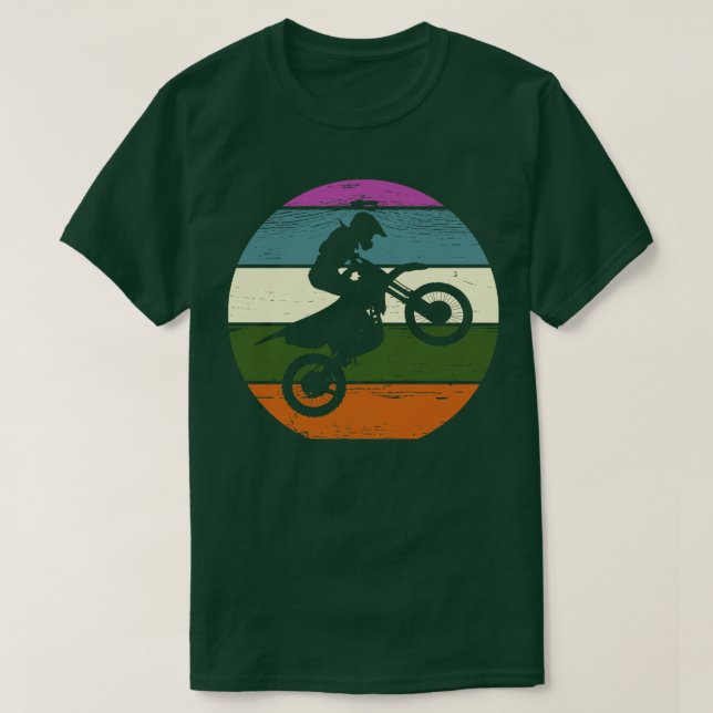 T-shirt Motocross Dirt Vélo Moto Sports Retro (Design devant)