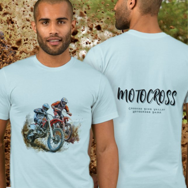 T-shirt Motocross Dirtbike Racing Texte sur le dos (Créateur téléchargé)