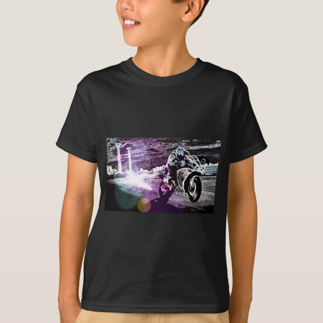 T-shirt motocross faisant du vélo de saleté emballant le (Devant)