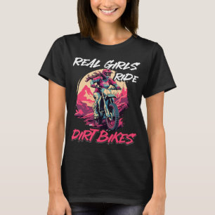 T-shirt Motocross Femme Real Girls ride Dirt Bikes