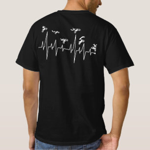 T-shirt Motocross Heartbeat