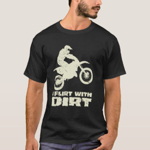 T-shirt Motocross Je Flirte Avec Les Hommes Simples Femmes