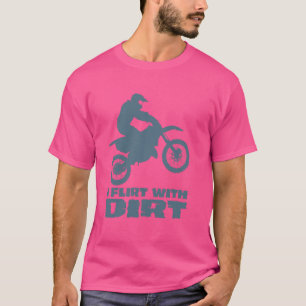 T-shirt Motocross Je Flirte Avec Les Hommes Simples Femmes